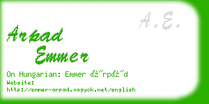 arpad emmer business card